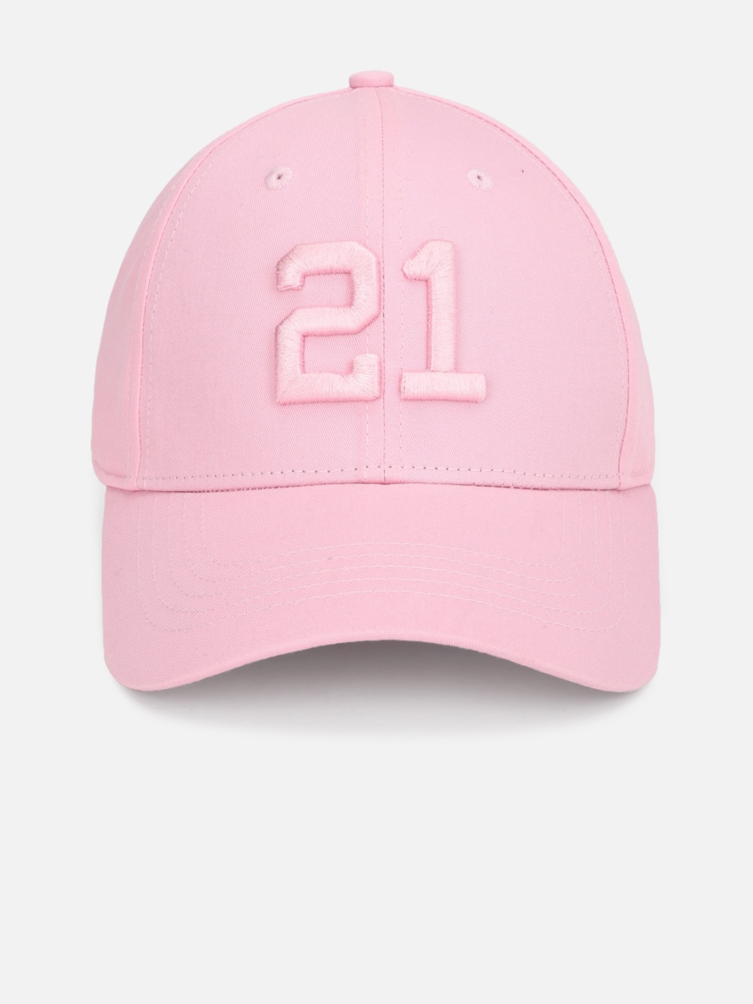 

FOREVER 21 Women Pink Pure Cotton Baseball Cap