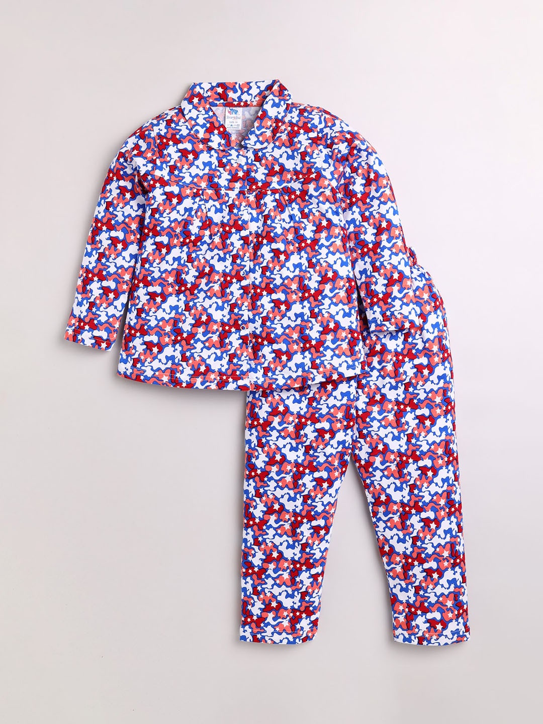 

Dear to Dad Girls Printed Pure Cotton Night suit, Red