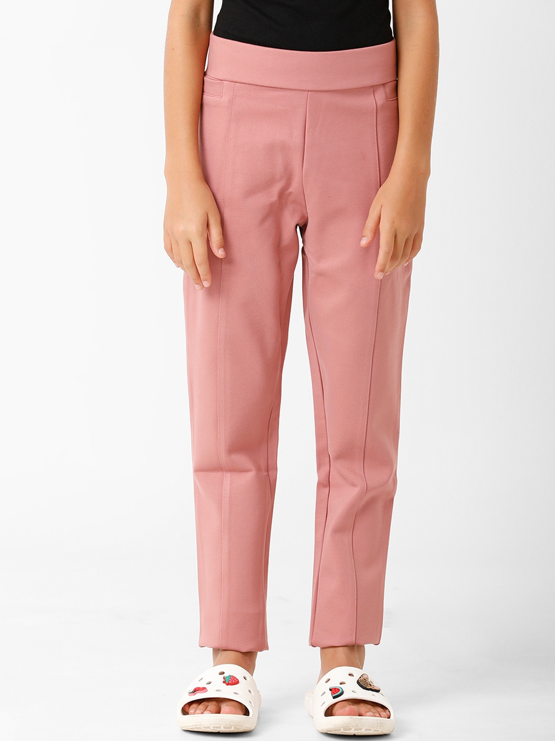 

KATE & OSCAR Girls Pink Solid Trousers