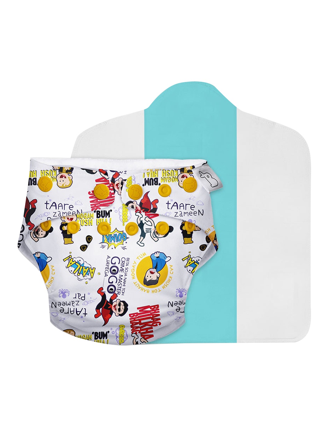 

SuperBottoms Kids Reusable & Washable Cloth Diaper, Multi