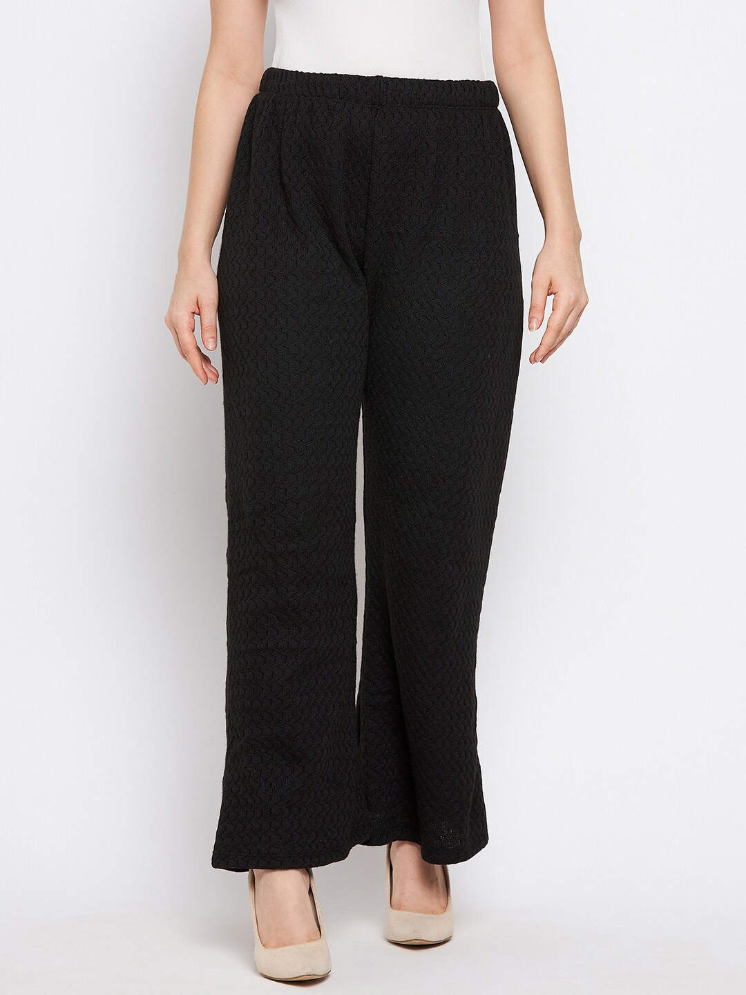 

Clora Creation Women Wide Leg Palazzos, Black