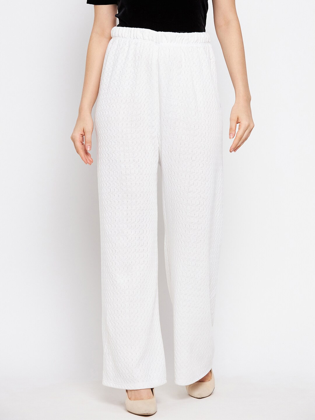 

Clora Creation Women White Palazzos