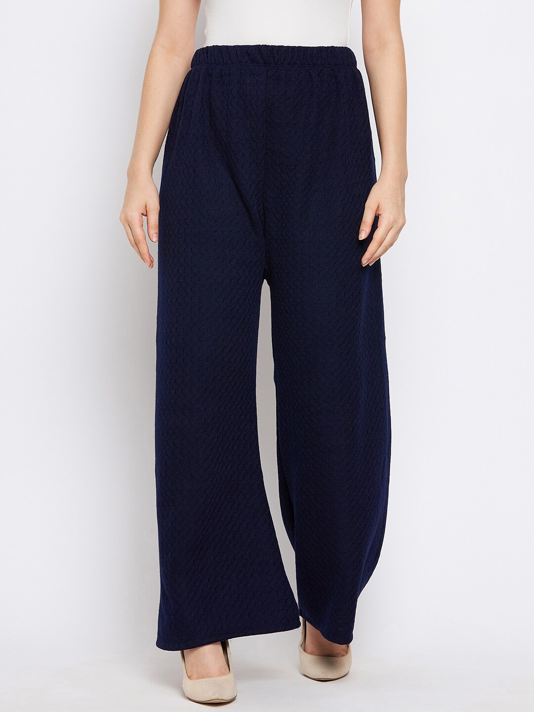 

Clora Creation Women Navy Blue Palazzos