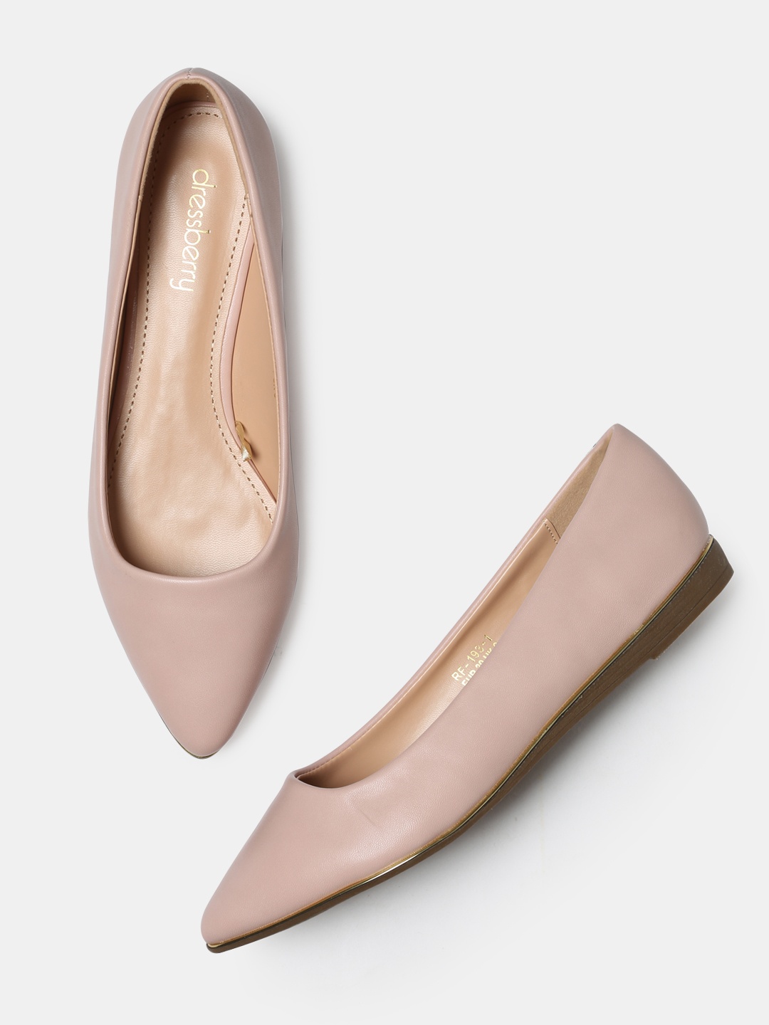 

DressBerry Women Pink Pointy-Toed Ballerinas