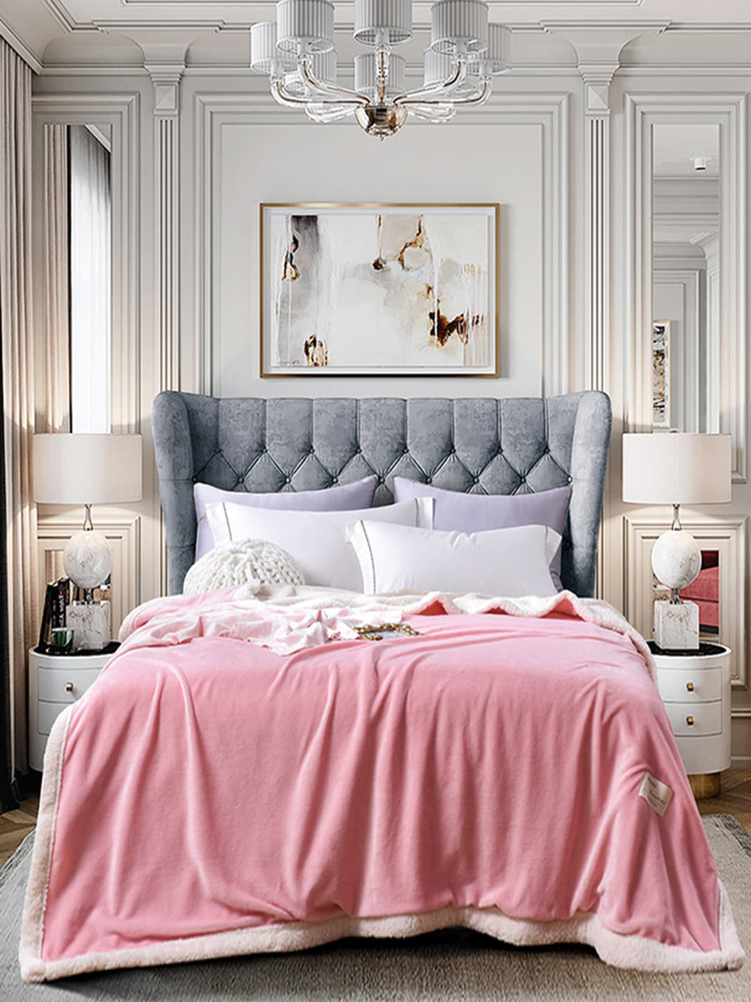 

JC Collection Unisex Pink Blankets Quilts and Dohars