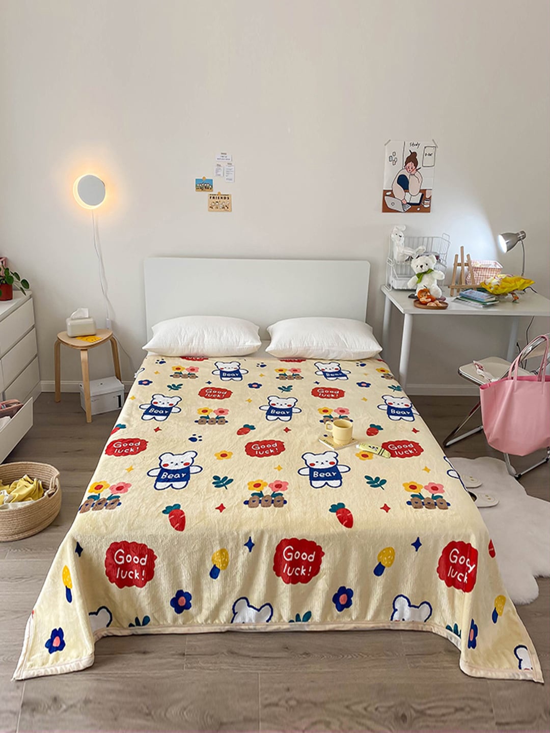 

JC Collection Unisex Multi Blankets Quilts and Dohars, Yellow
