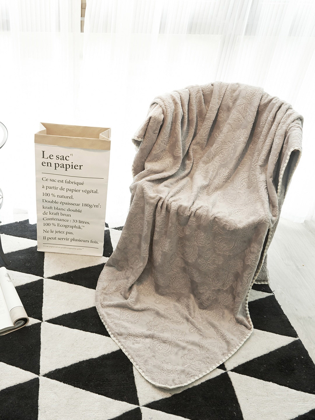 

JC Collection Unisex Grey Blankets Quilts and Dohars