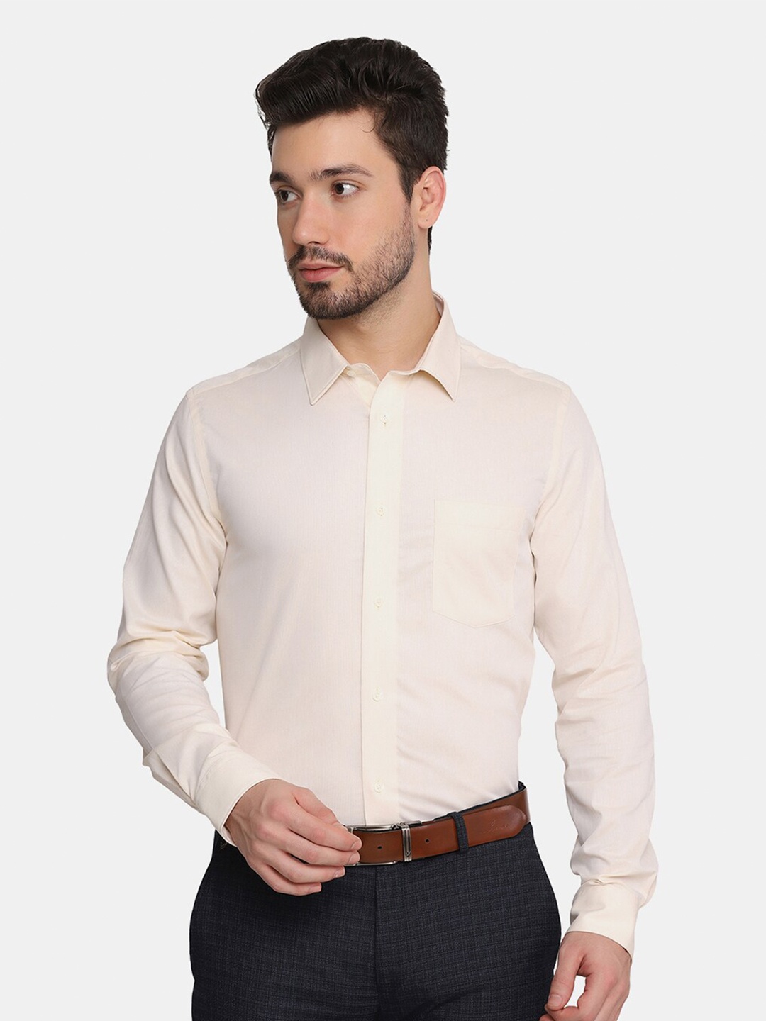 

Blackberrys Men Yellow Slim Fit Formal Shirt