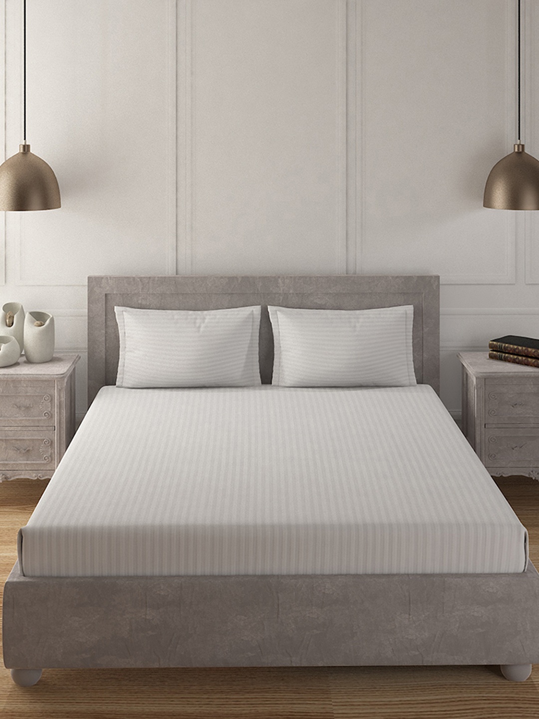 

Duroflex Pure Cotton 210 TC Queen Bedsheet with 2 Pillow Covers, Off white