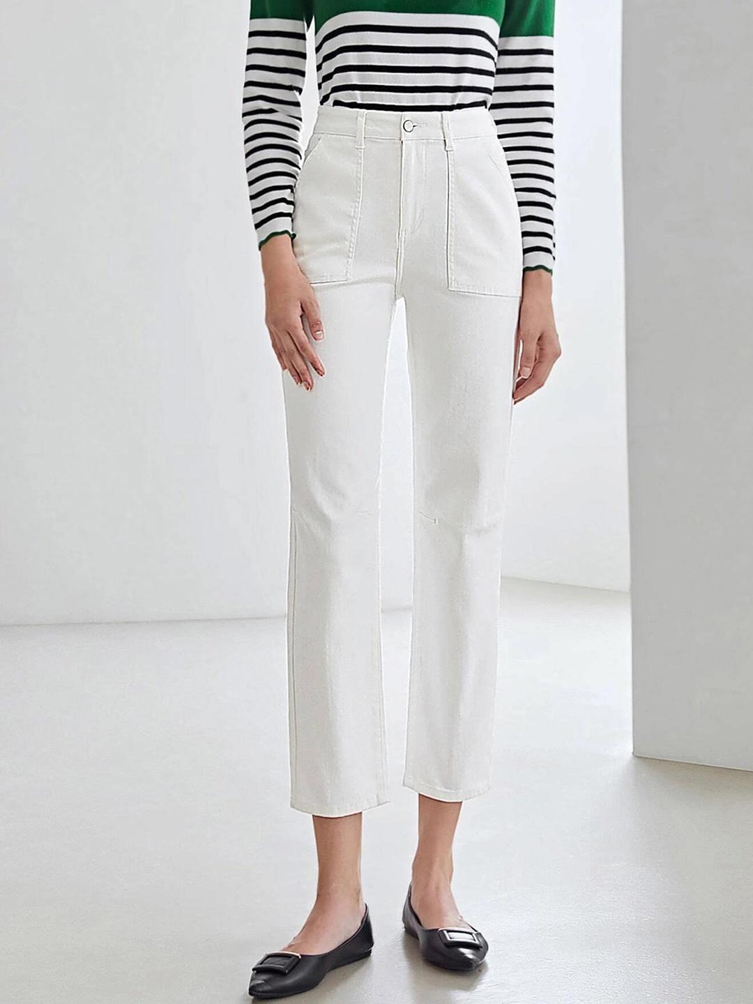 

Kotty Women White Jean Slim Fit High-Rise Jeans