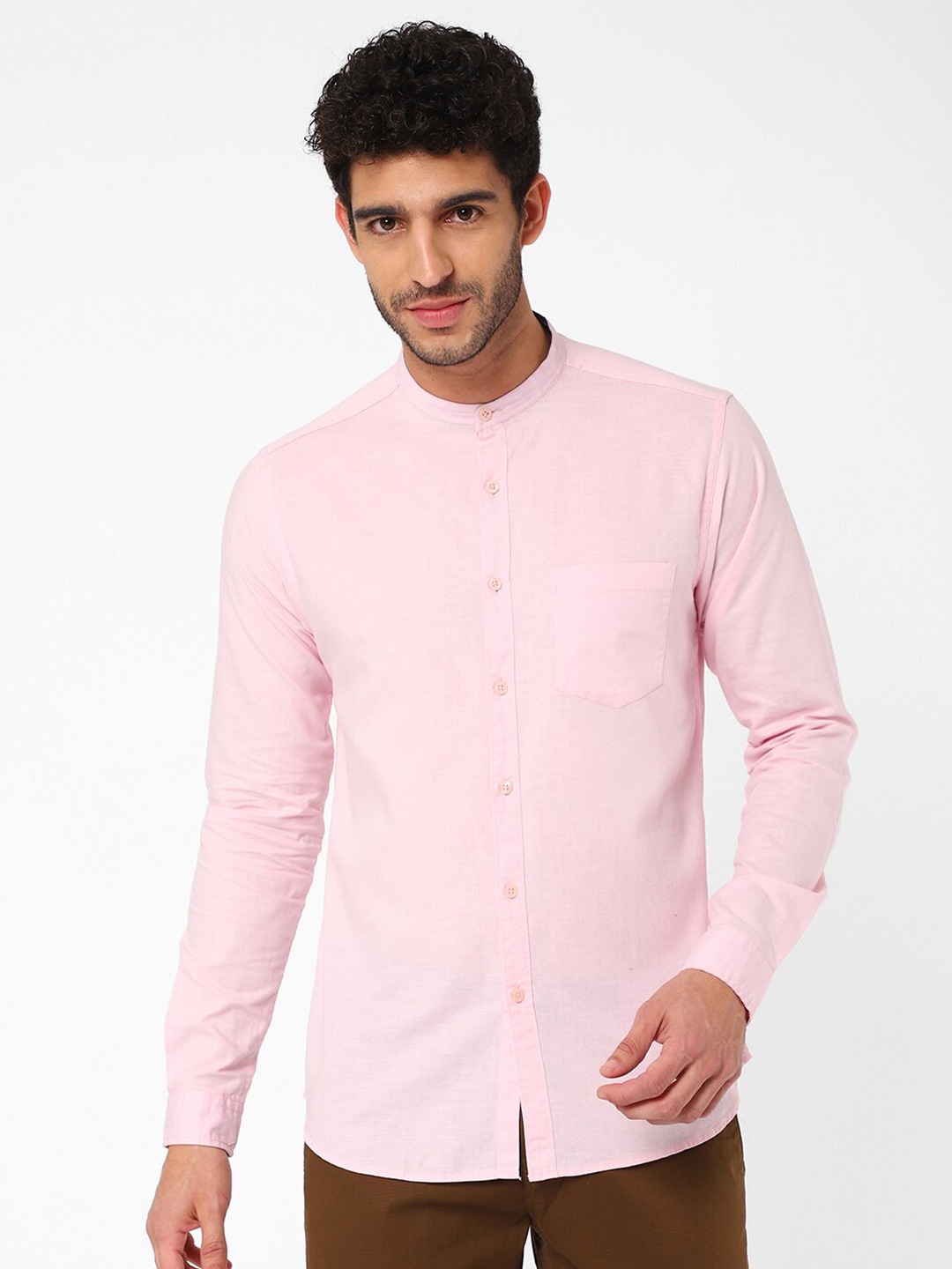 

R&B Men Pink Casual Shirt