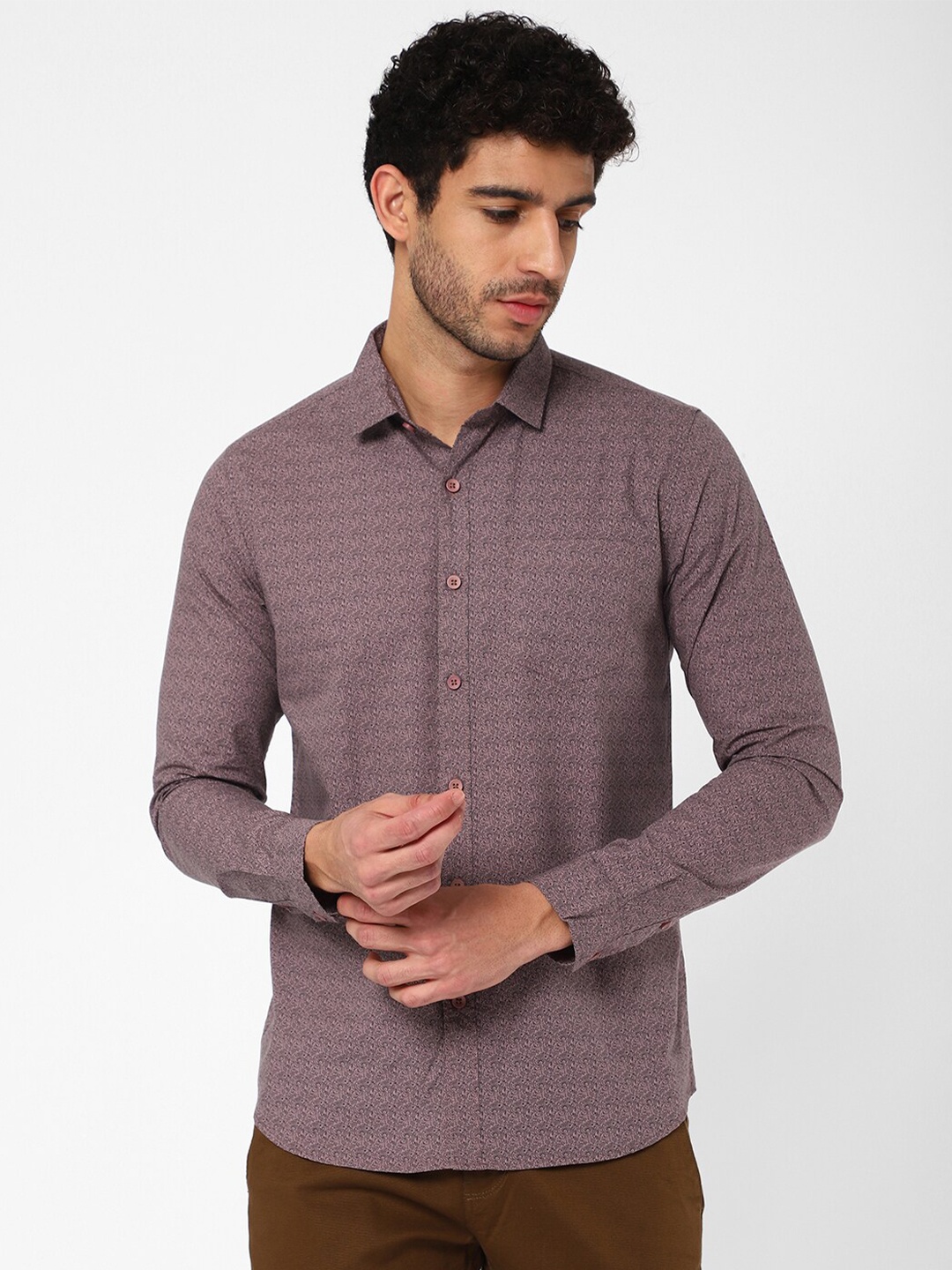

R&B Men Pink Casual Shirt