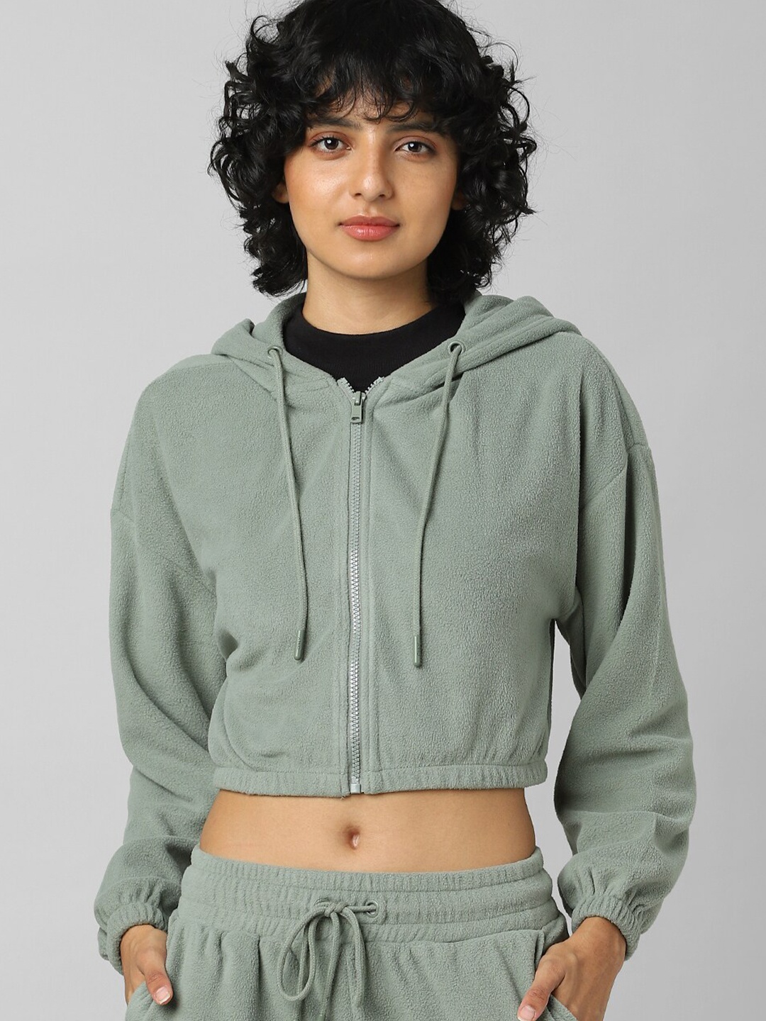 

ONLY Women Green Hooded Sweatshirt