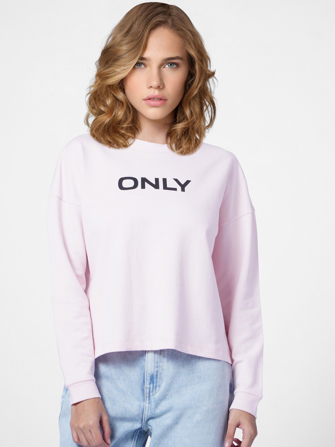 ONLY Women Pink Printed Sweatshirt