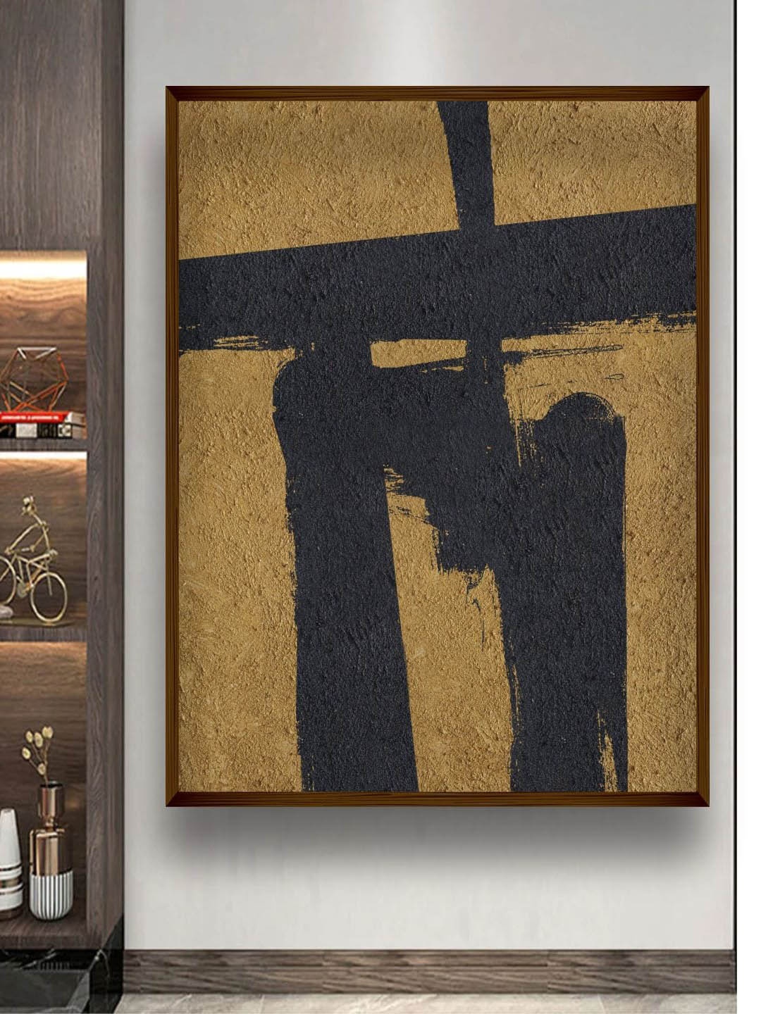 

The Art House Brown Abstract Wall Painting
