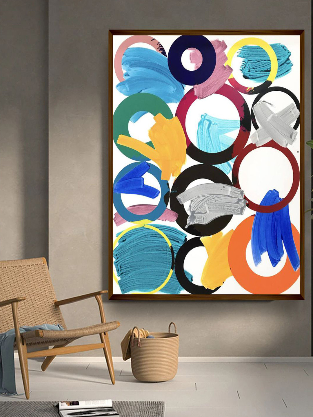 

The Art House White & Blue Abstract Wall Art
