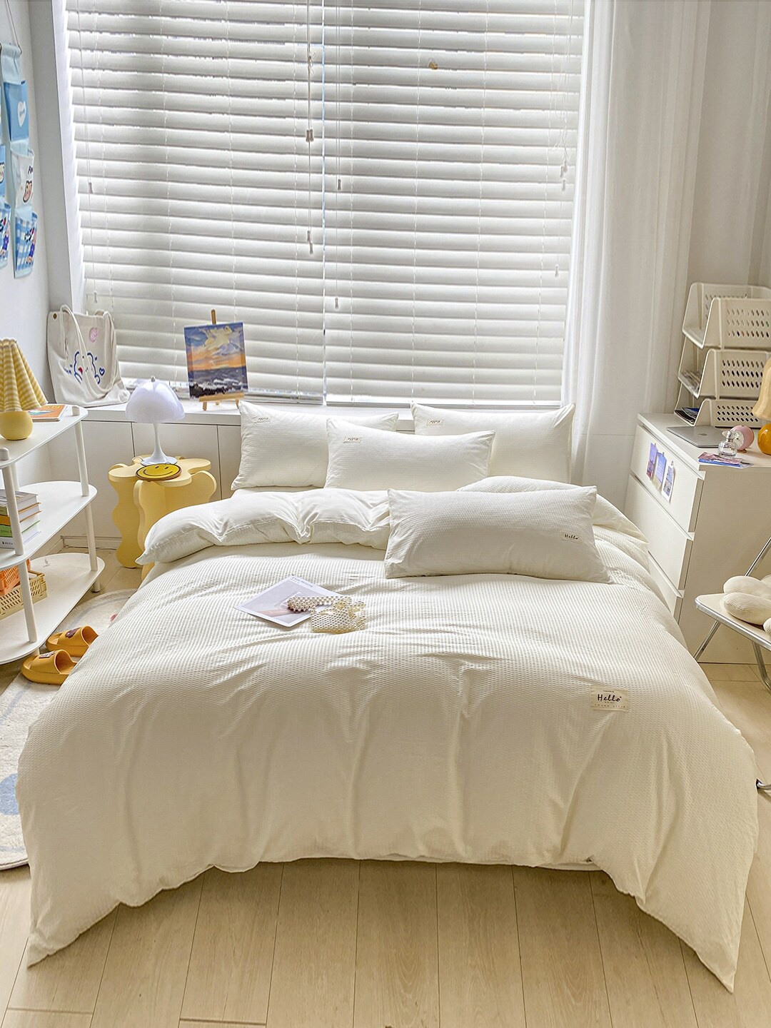 

JC Collection Beige Solid Double Queen Bedding Set
