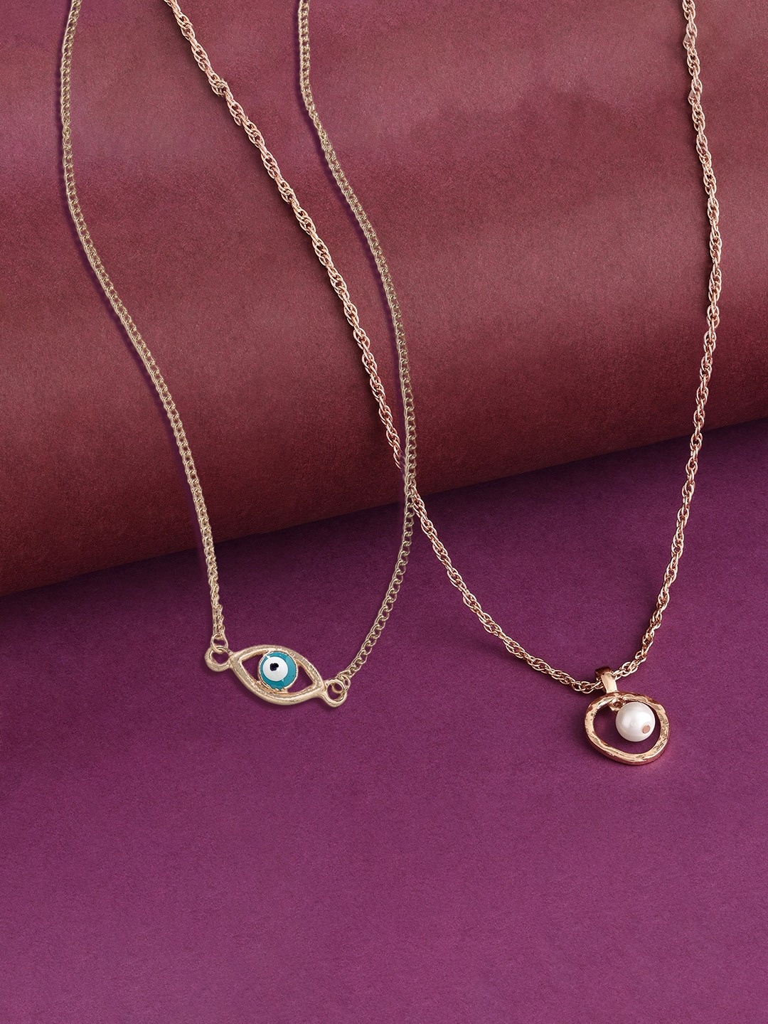 AMI Set of 2 Contemporay Gold-Plated Chain