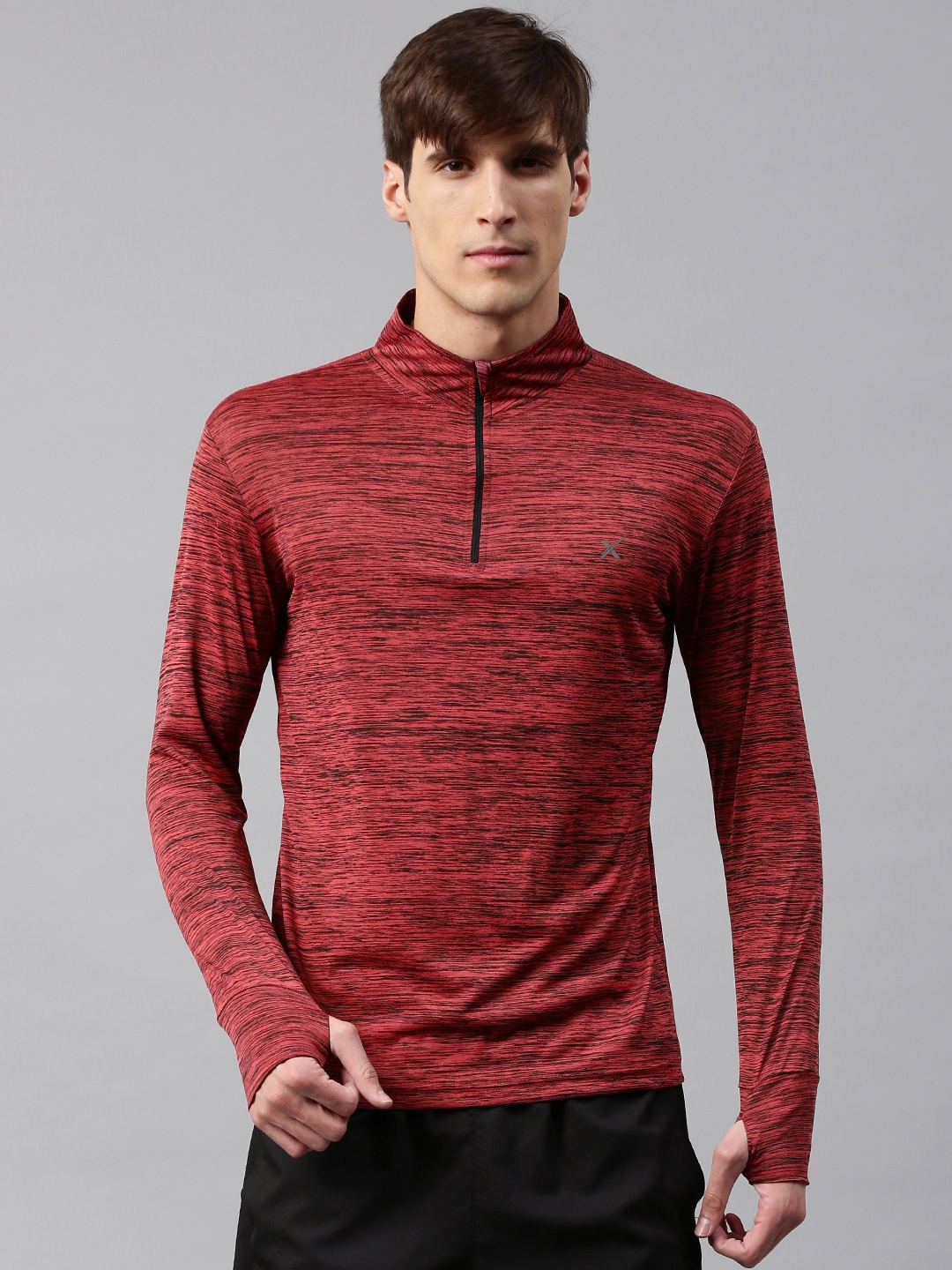

HRX by Hrithik Roshan Men Rust Red Printed T-shirt