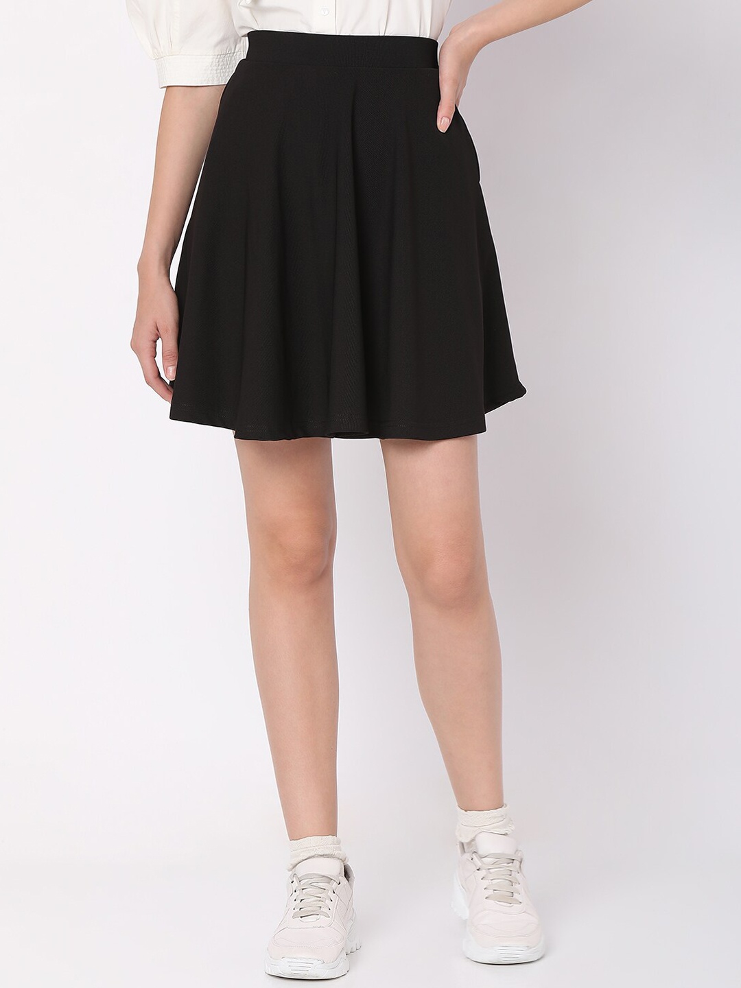 

Smarty Pants Women Black Solid Above Knee Length Flared Skater Skirts