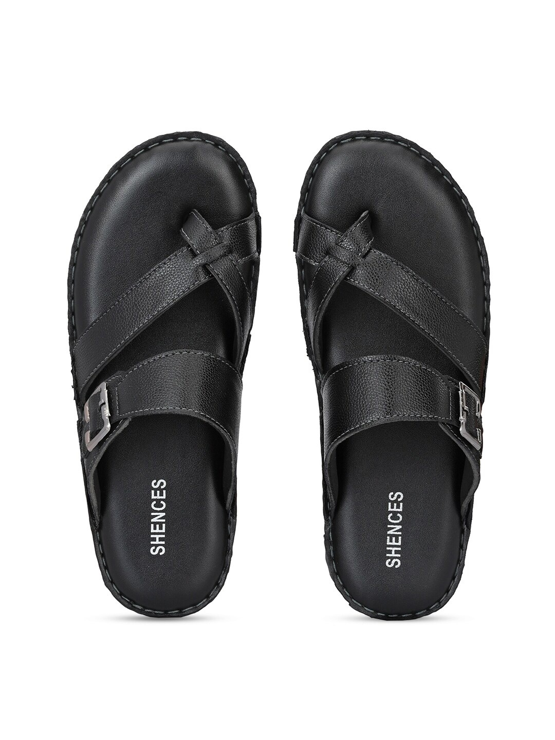 

SHENCES Men Comfort Sandals, Black