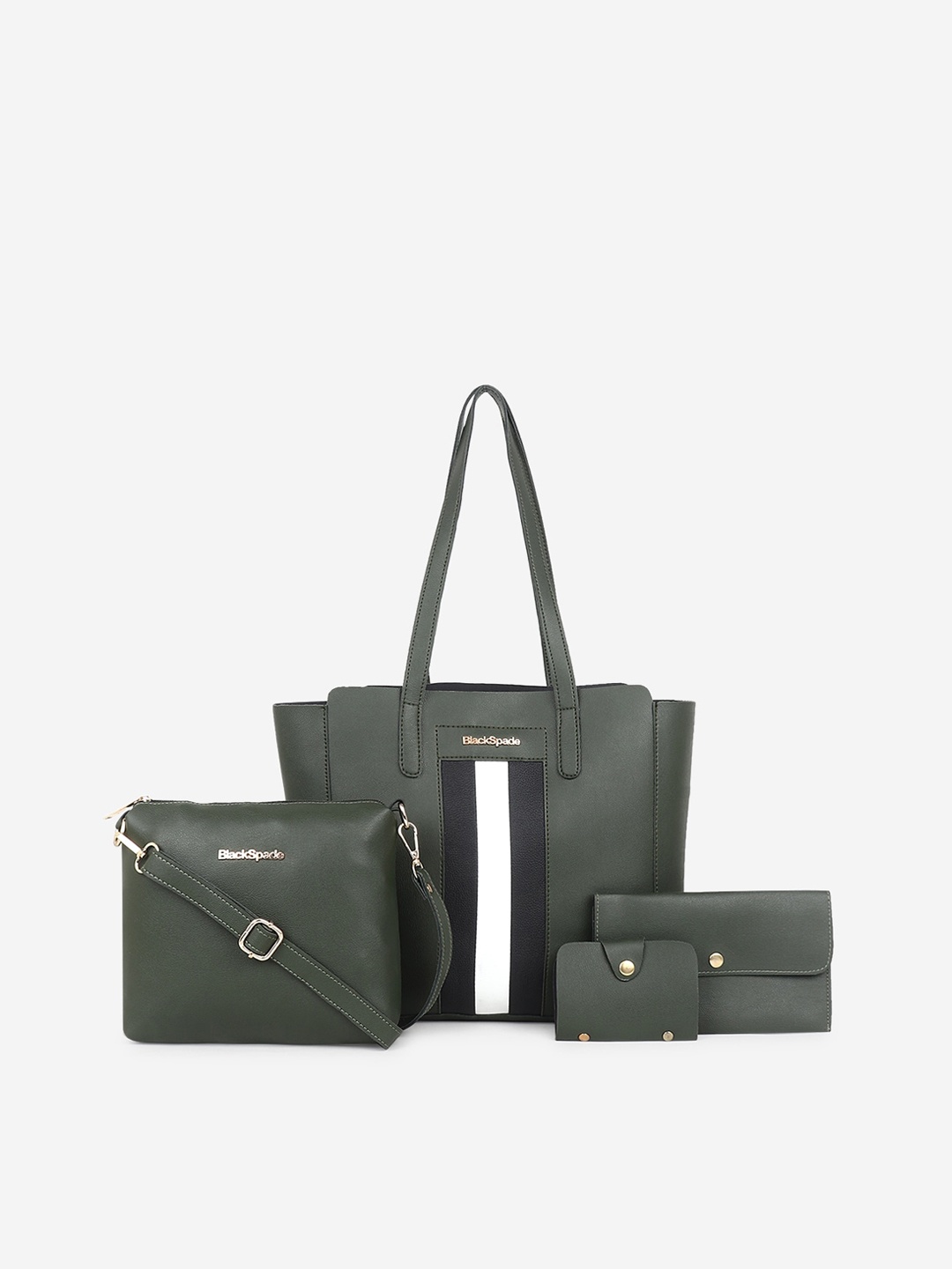 

Black Spade Women Set of 4 Green Hand Bags