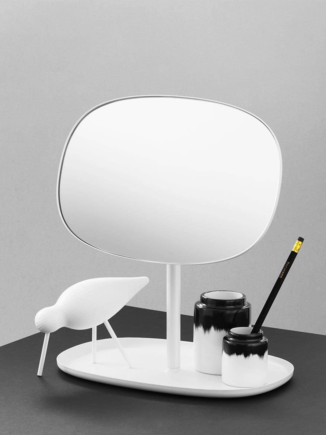 

MARKET99 White Table Top Light Up Make-Up Mirrors