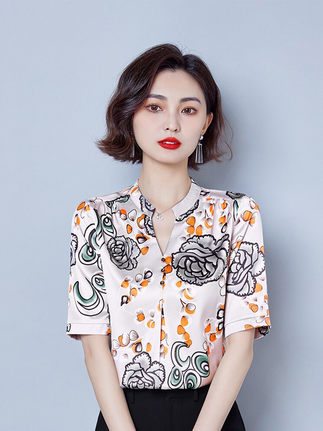 

JC Collection Women White Floral Printed Casual Shirt