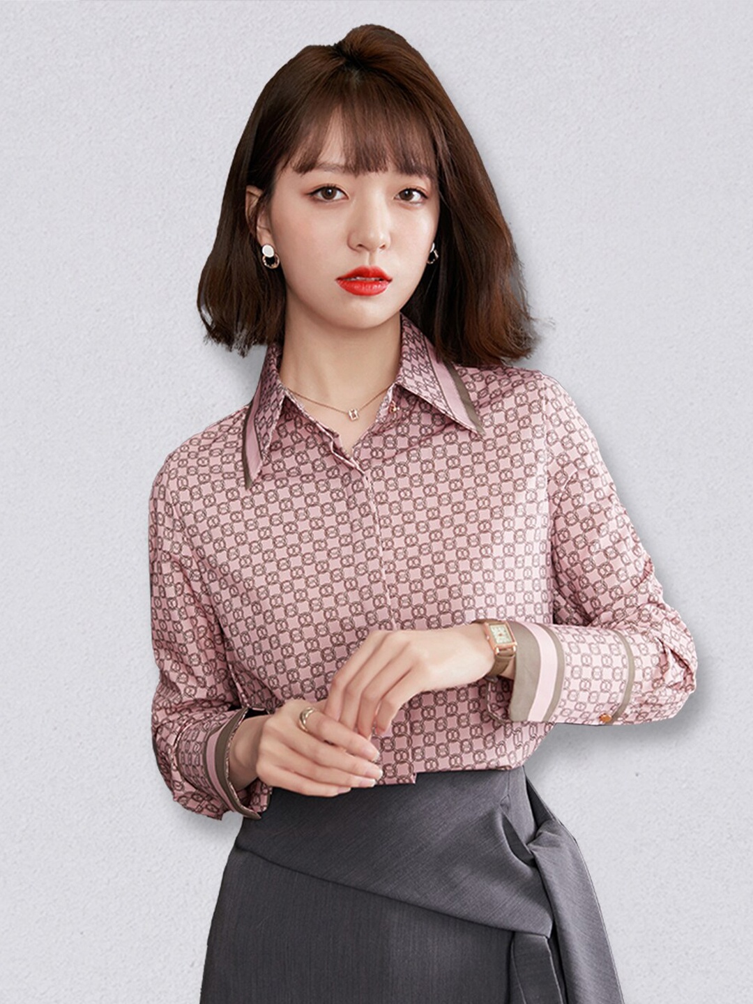 

JC Collection Women Pink Printed Casual Shirt