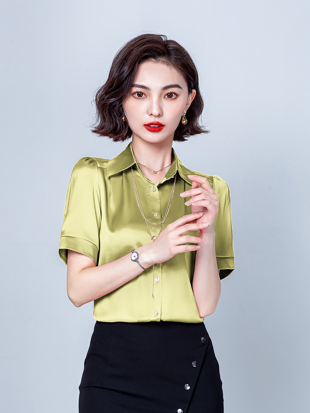 

JC Collection Women Yellow Solid Casual Shirt