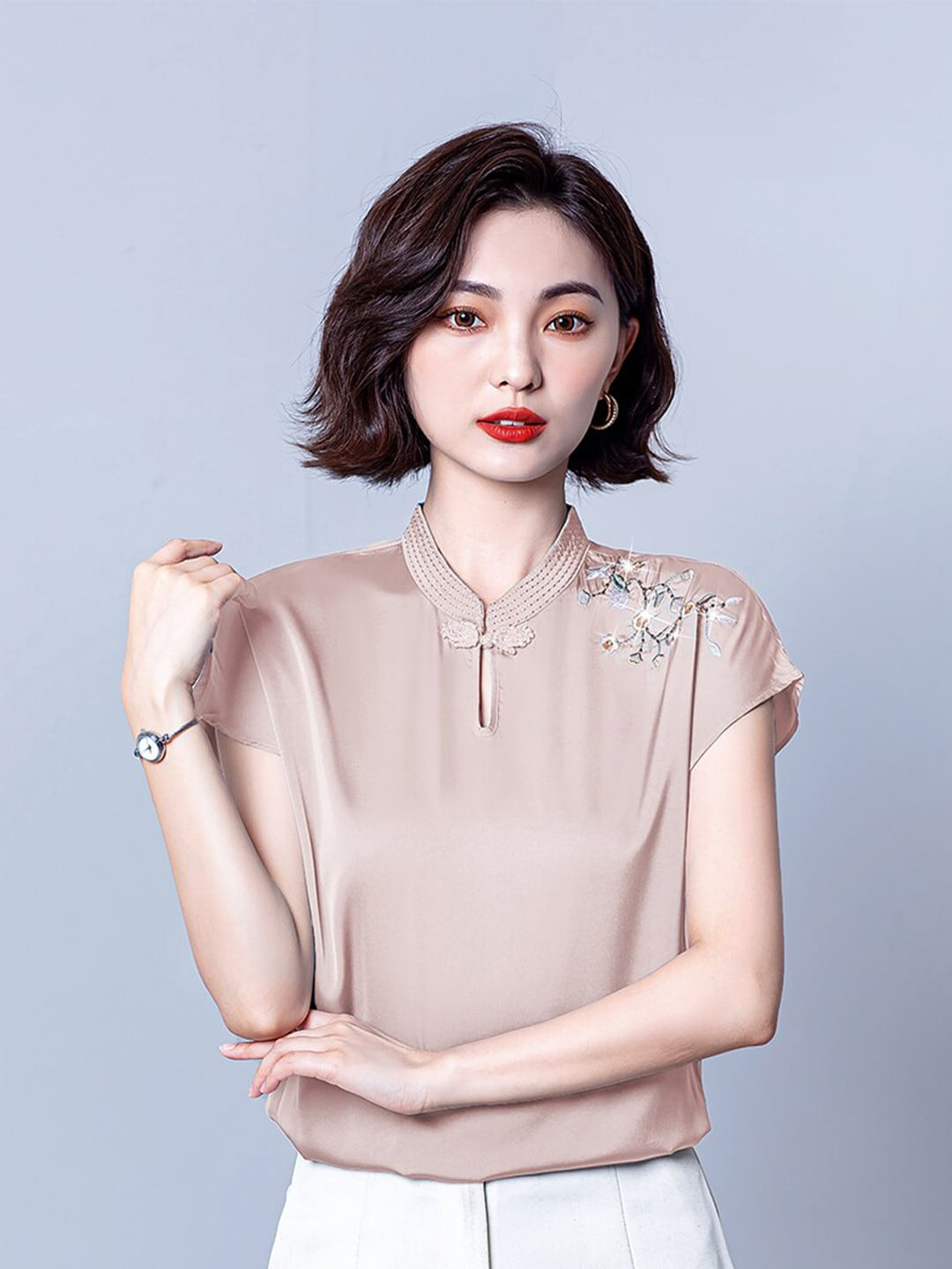 

JC Collection Women Pink Solid Casual Top