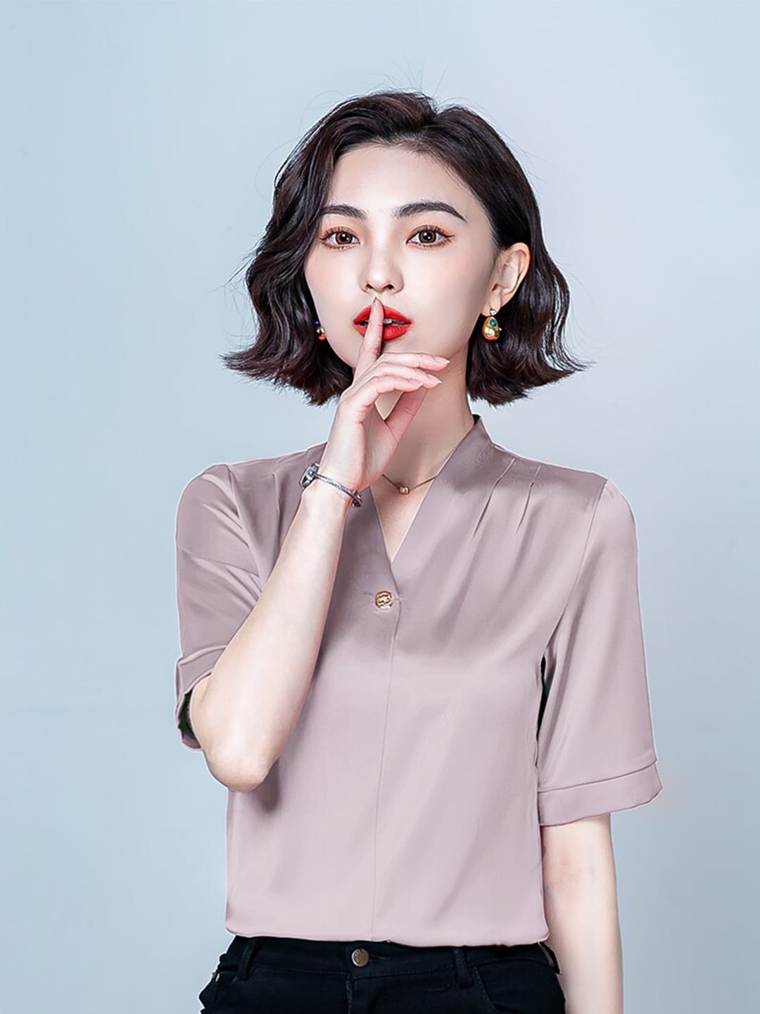 

JC Collection Women Purple Solid Polyester Top