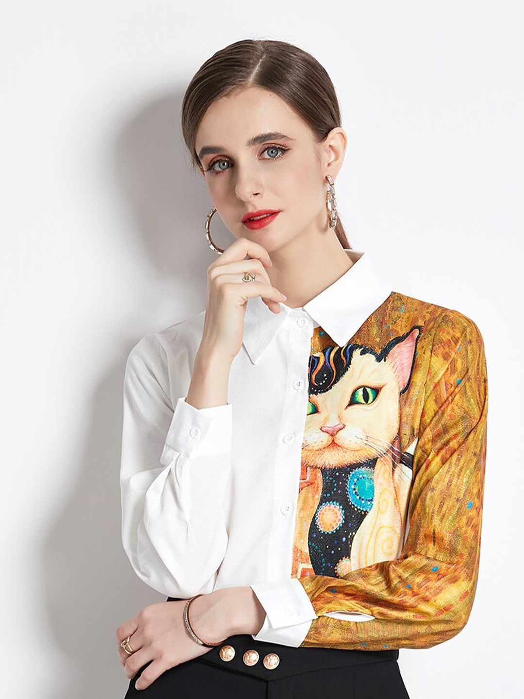 

JC Collection Women Multicoloured Printed Casual Shirt, Multi