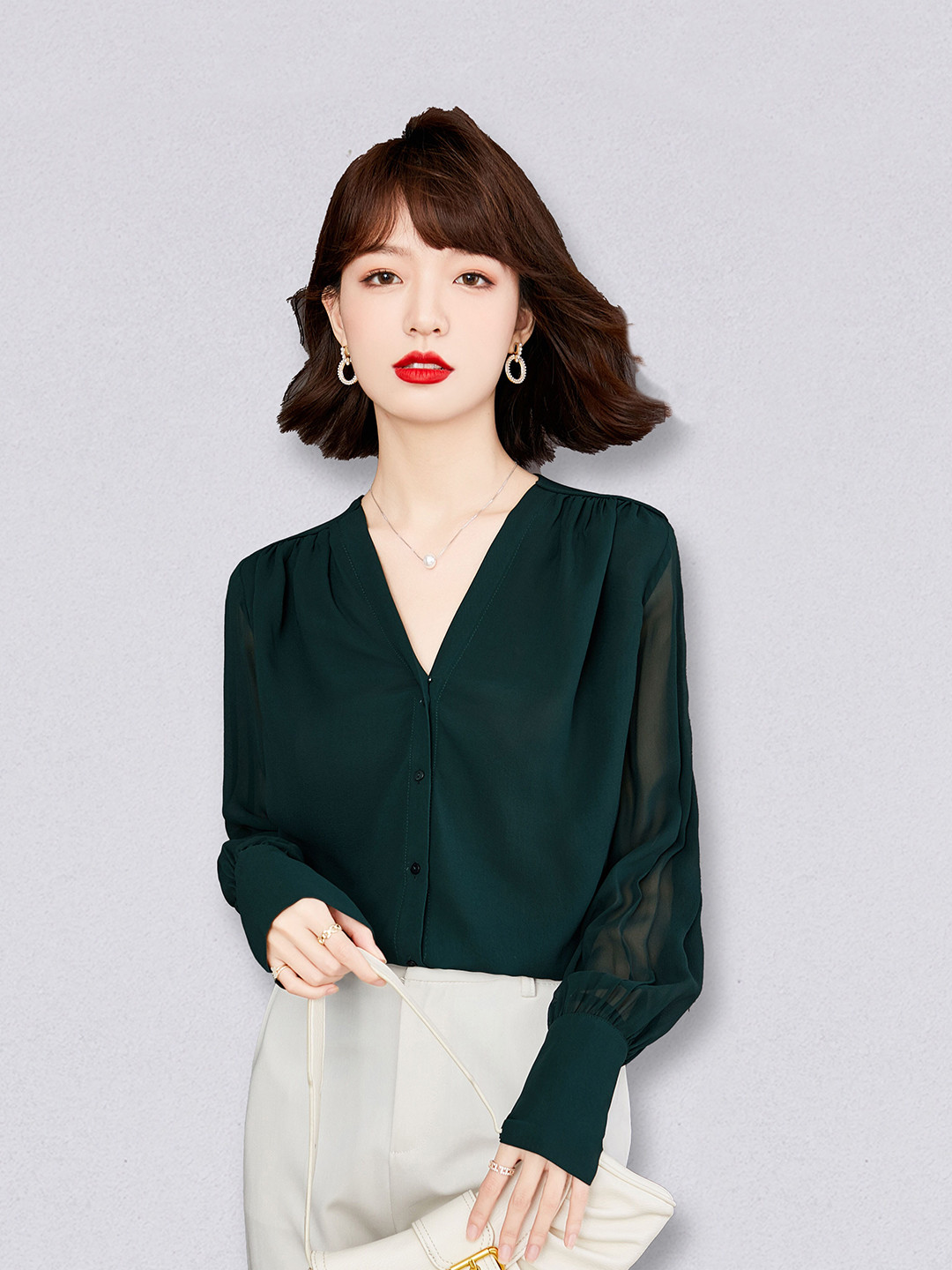 

JC Collection Women Green Solid Polyester Casual Shirt