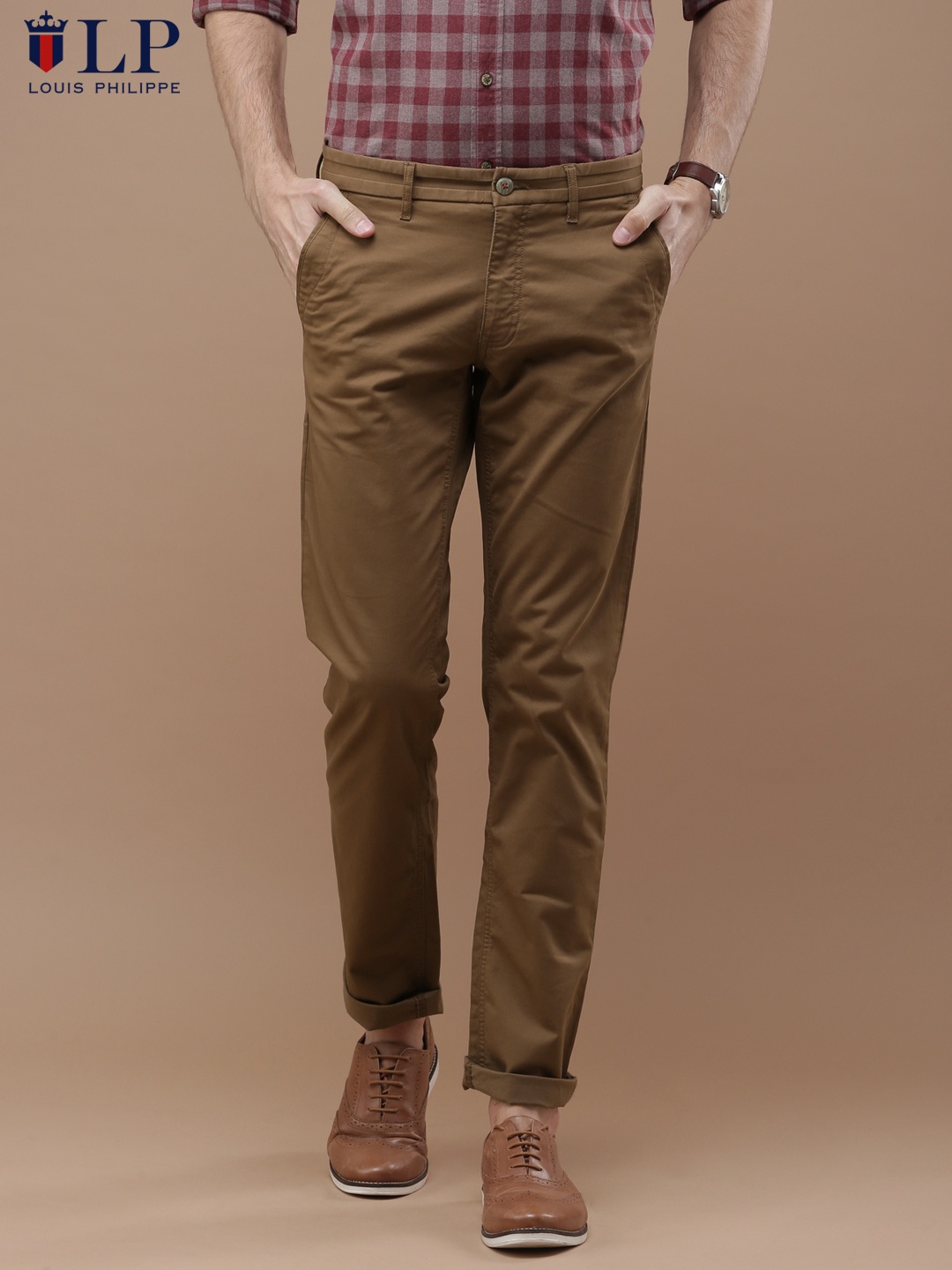 

Louis Philippe Sport Men Brown Steven Fit Solid Chinos