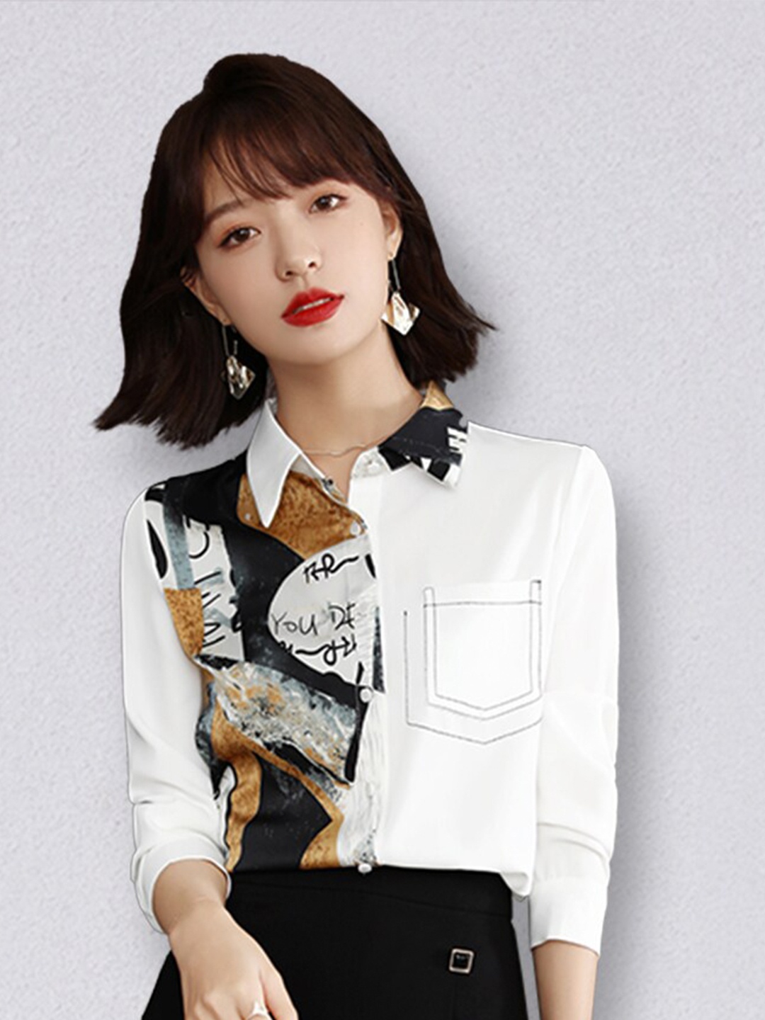 

JC Collection Women White Printed Casual Shirt