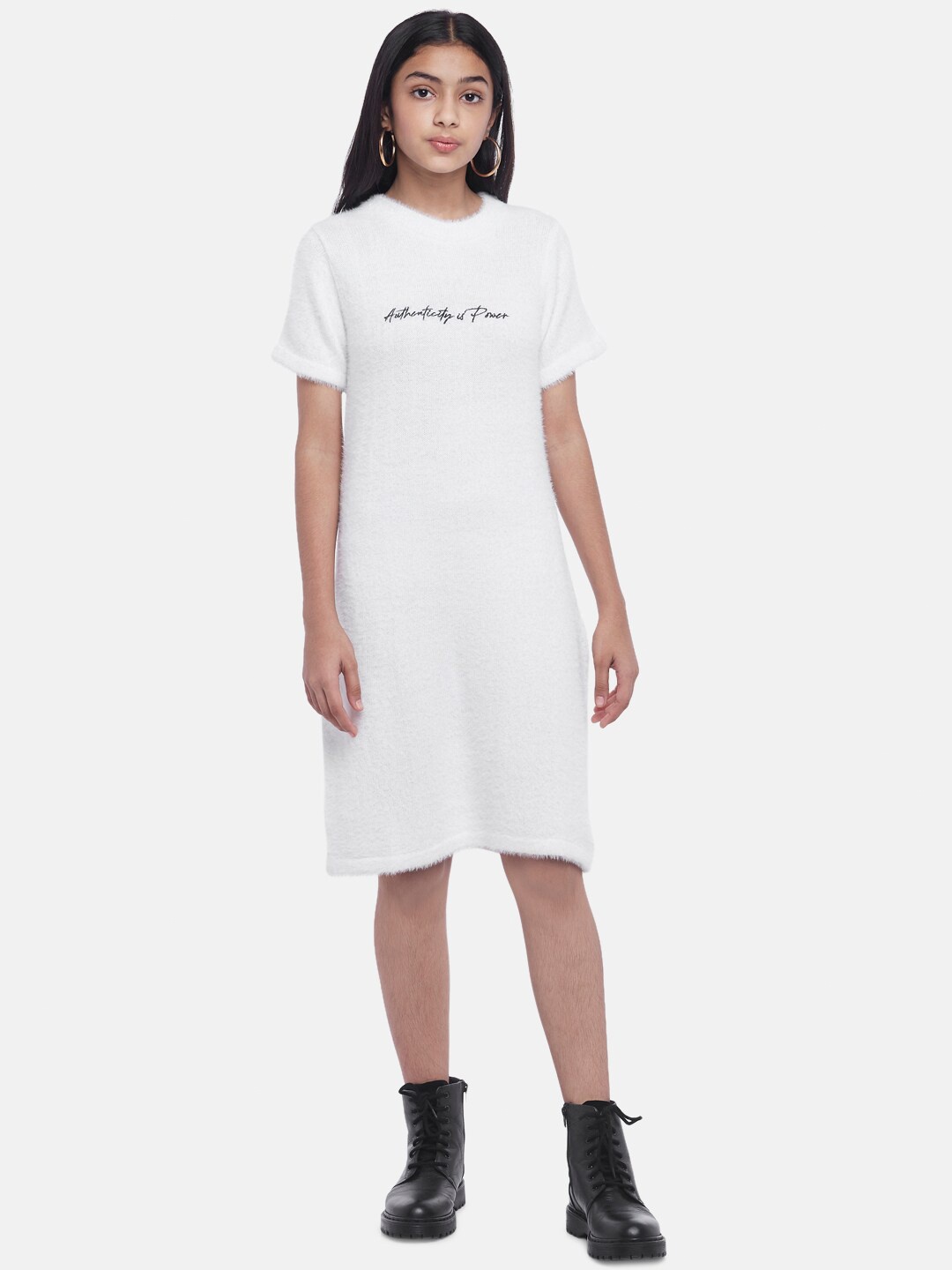 

Coolsters by Pantaloons Off White T-shirt Dress