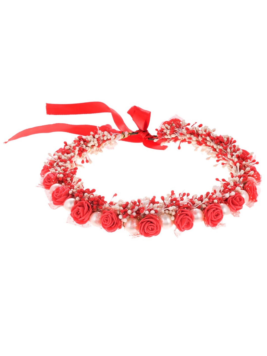 

Sanjog Women Embellished Tiara, Red