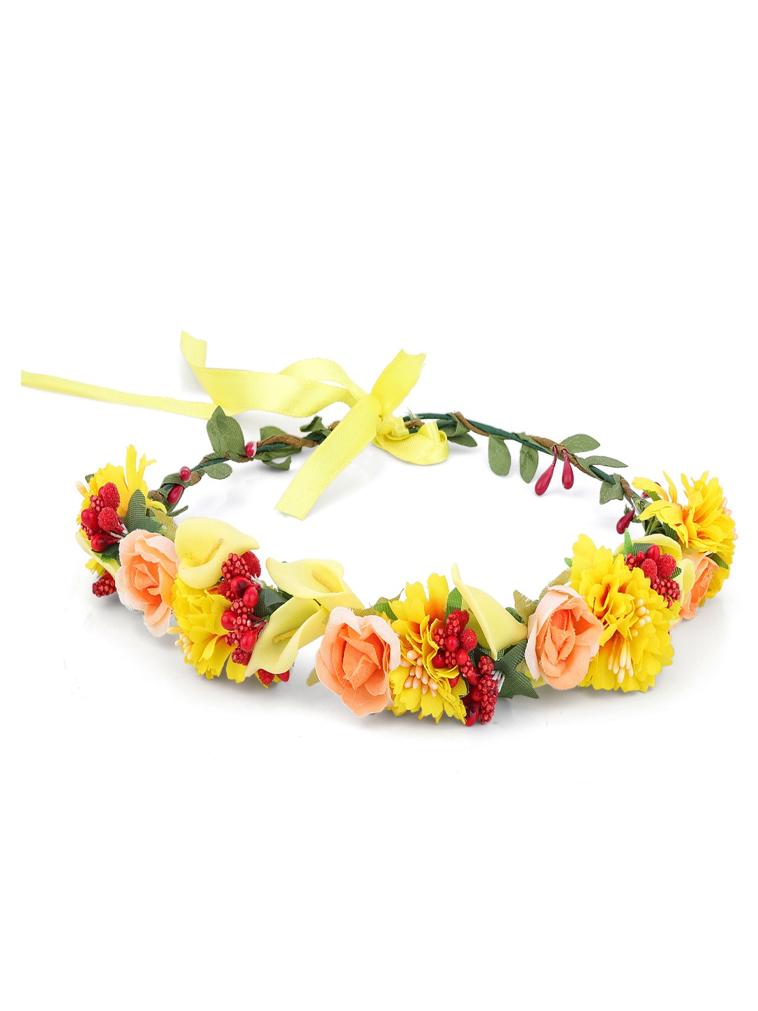 

Sanjog Women Embellished Tiara, Yellow