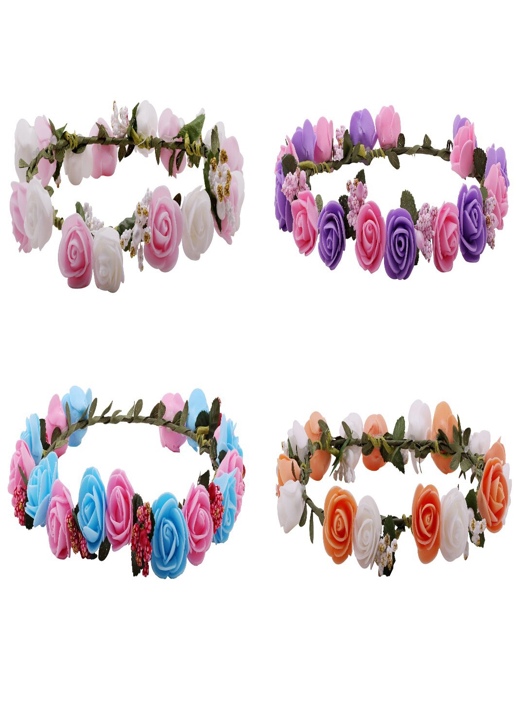 

Sanjog Women Set of 4 Embellished Tiara, Blue
