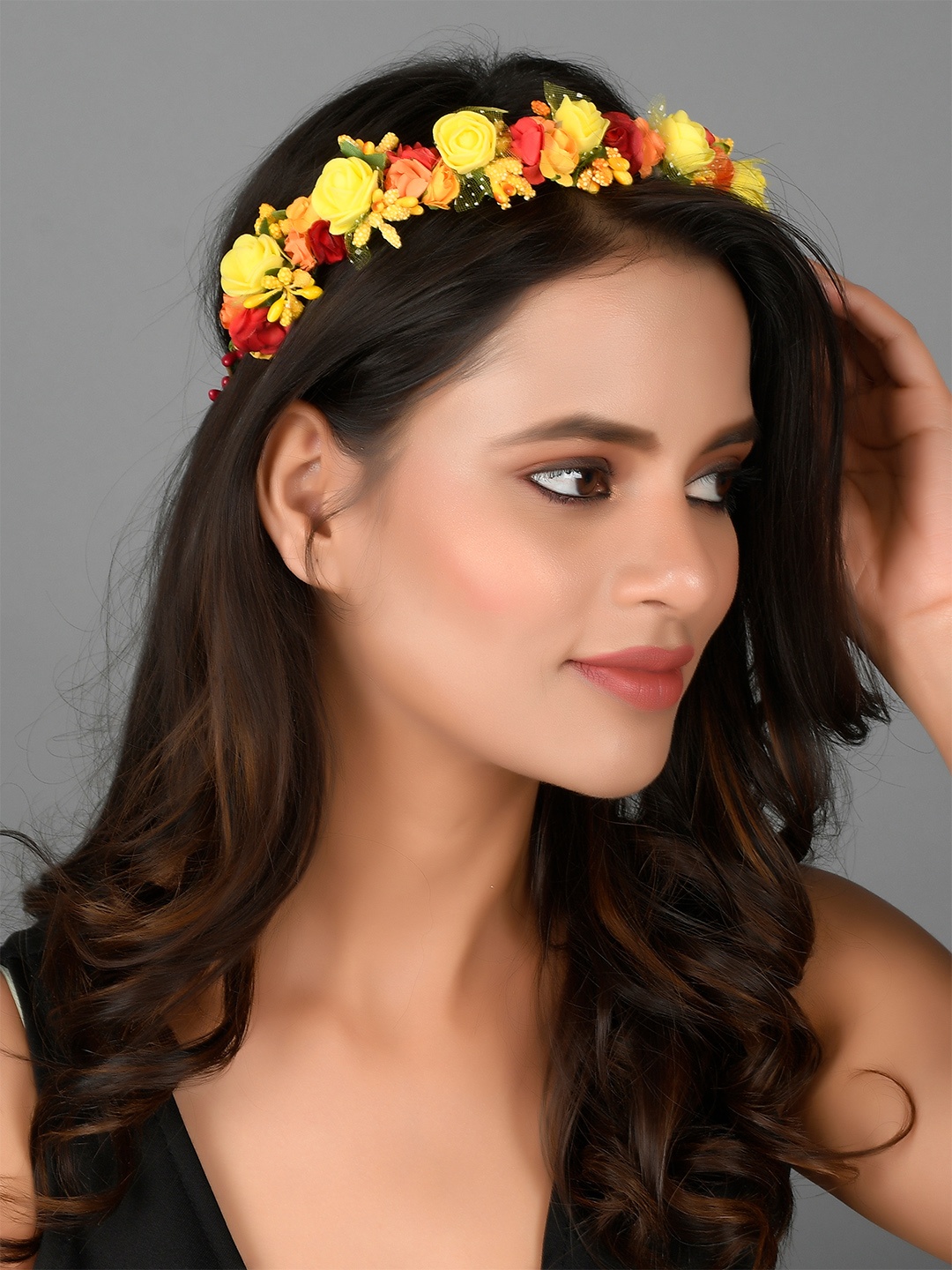 

Sanjog Women Embellished Tiara, Yellow