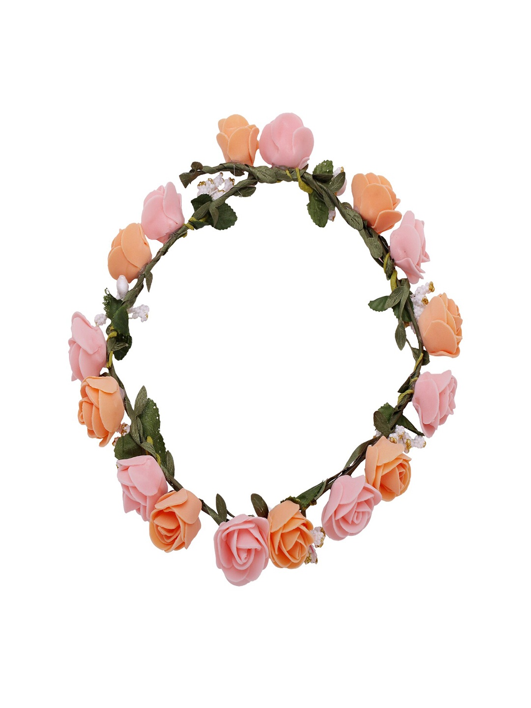 

Sanjog Girls Flower Embellished Tiara, Peach