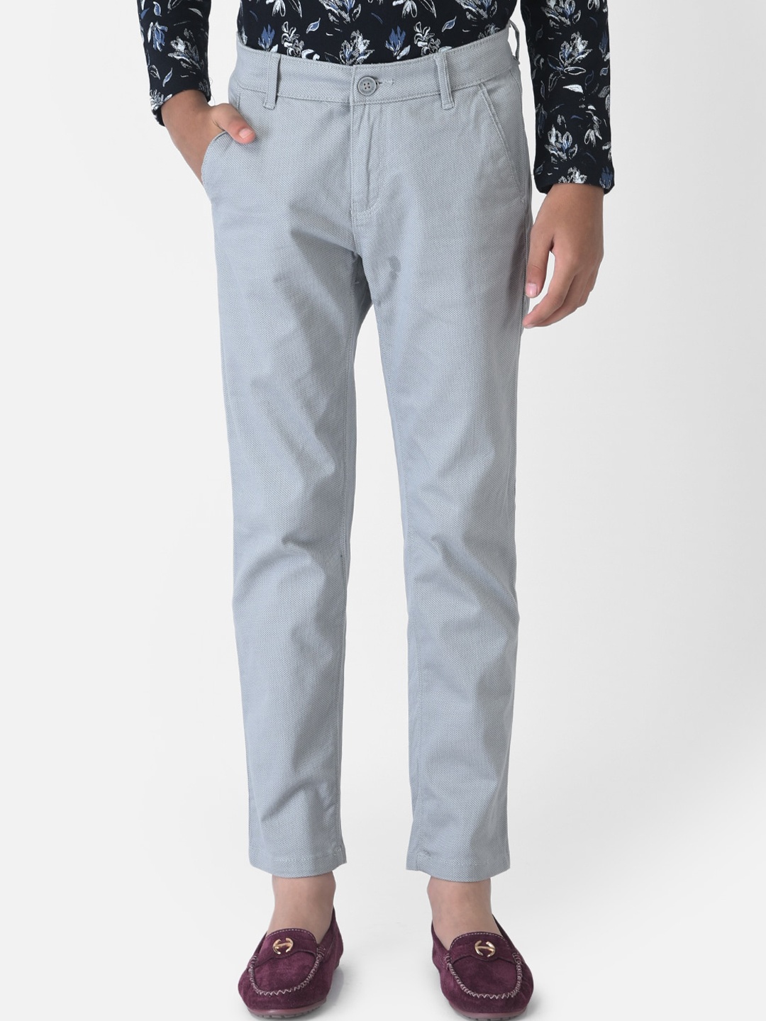 

Crimsoune Club Boys Grey Urban Slim Fit Trousers