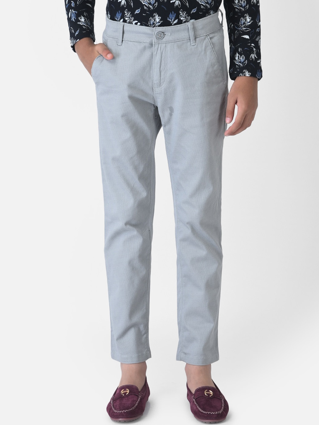 

Crimsoune Club Boys Grey Urban Slim Fit Trousers