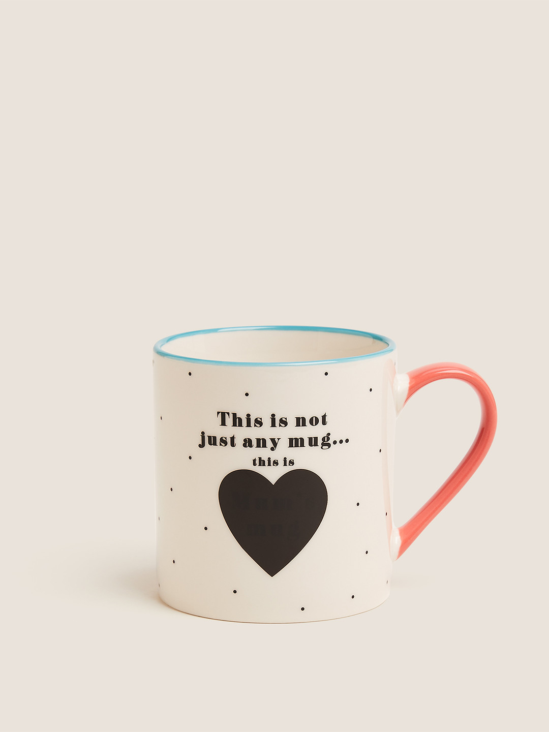 

Marks & Spencer White And Black Text/Slogan Printed Ceramic Mug 250ml