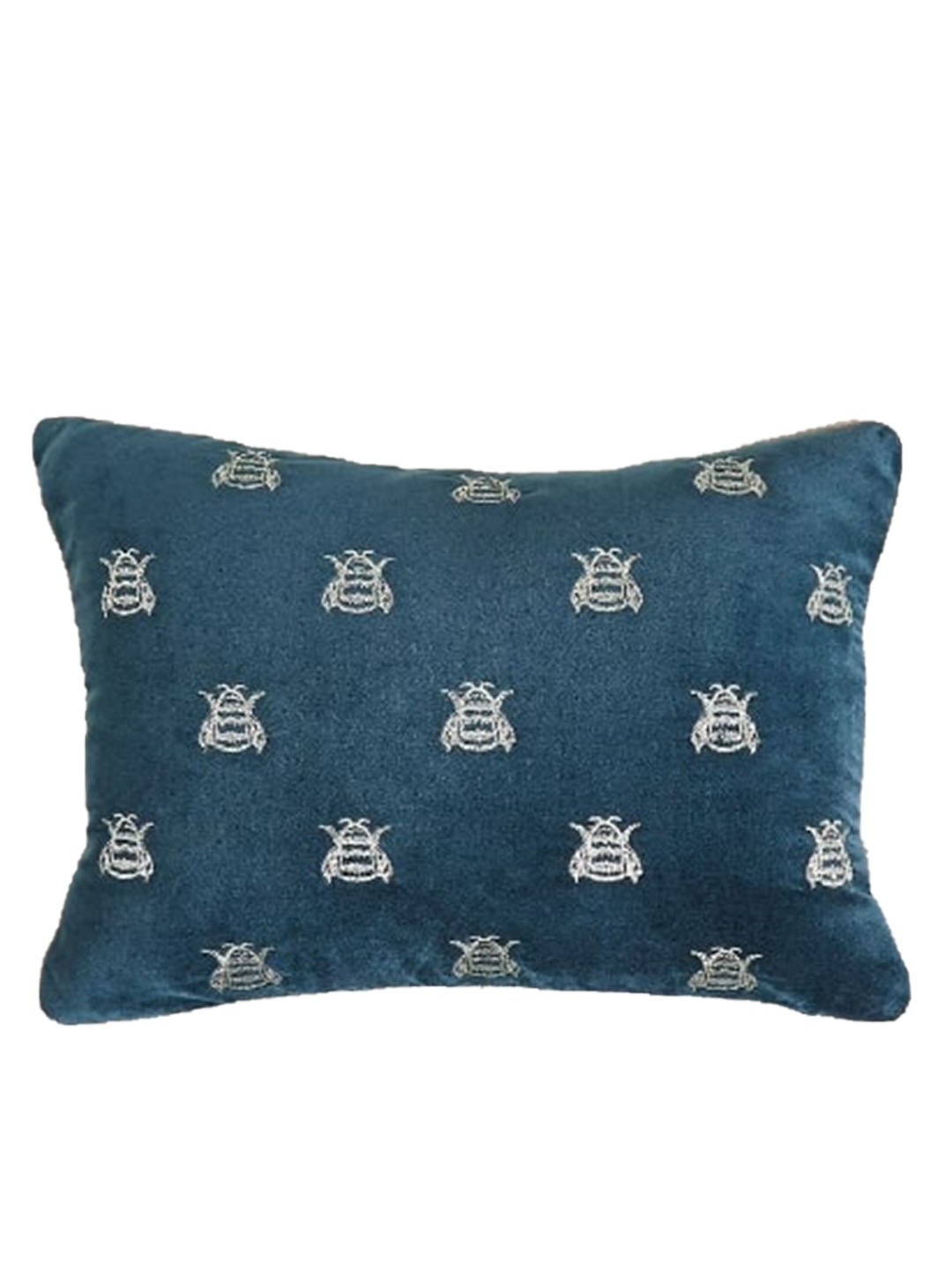 

Marks & Spencer Teal Embroidered Bee Velvet Cushion
