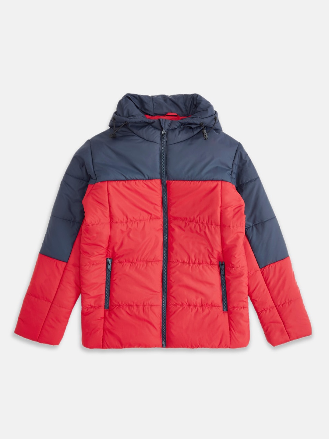 

Pantaloons Junior Boys Red Colourblocked Quilted Jacket