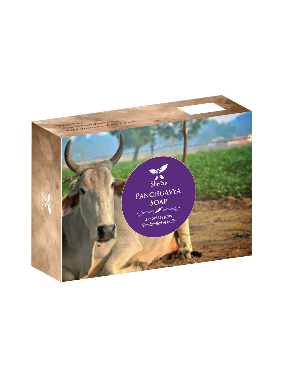 

Shrida Natural Panchgavya Soap, Cream
