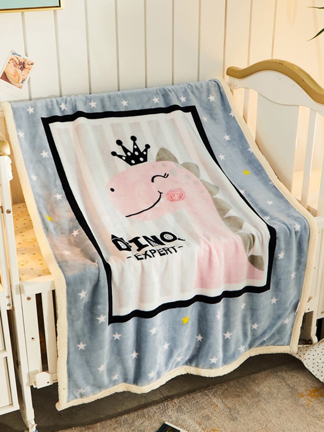 

JC Collection Blue & Pink Cartoon Characters AC Room Single Bed Blanket