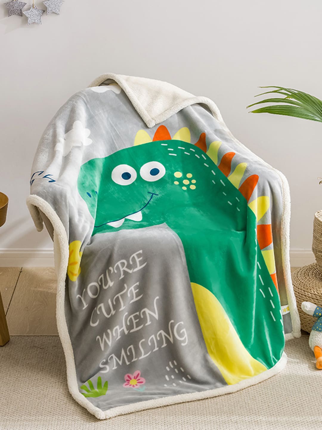 

JC HOME Cartoon Characters AC Room Single Bed Blanket, White